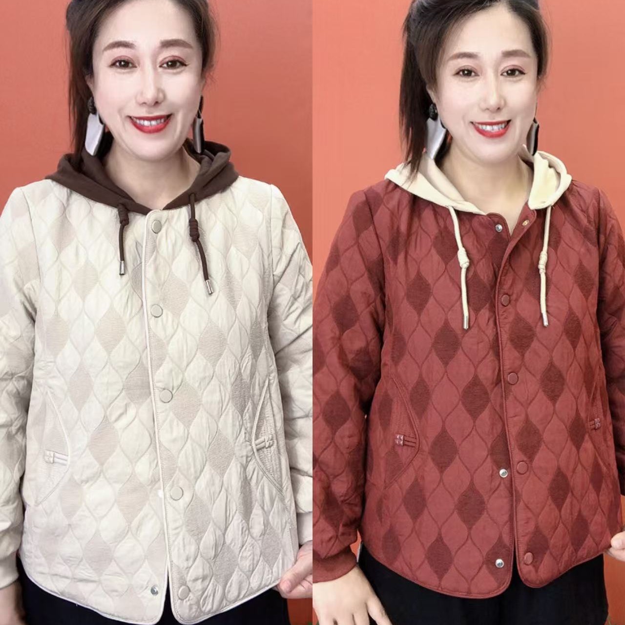 天红依源818连帽秋款外套