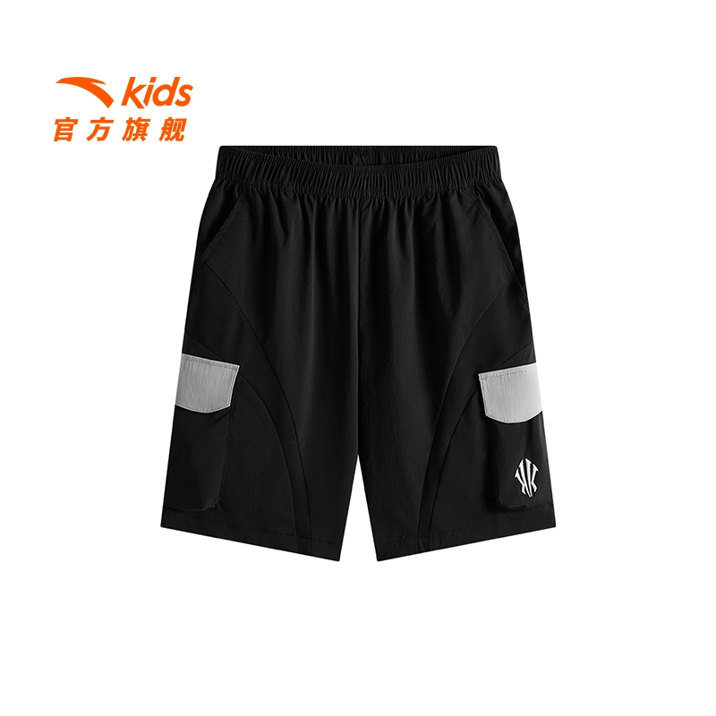 安踏儿童欧文系列男大童五分裤透气舒适宽松运动短裤352531502-SQ