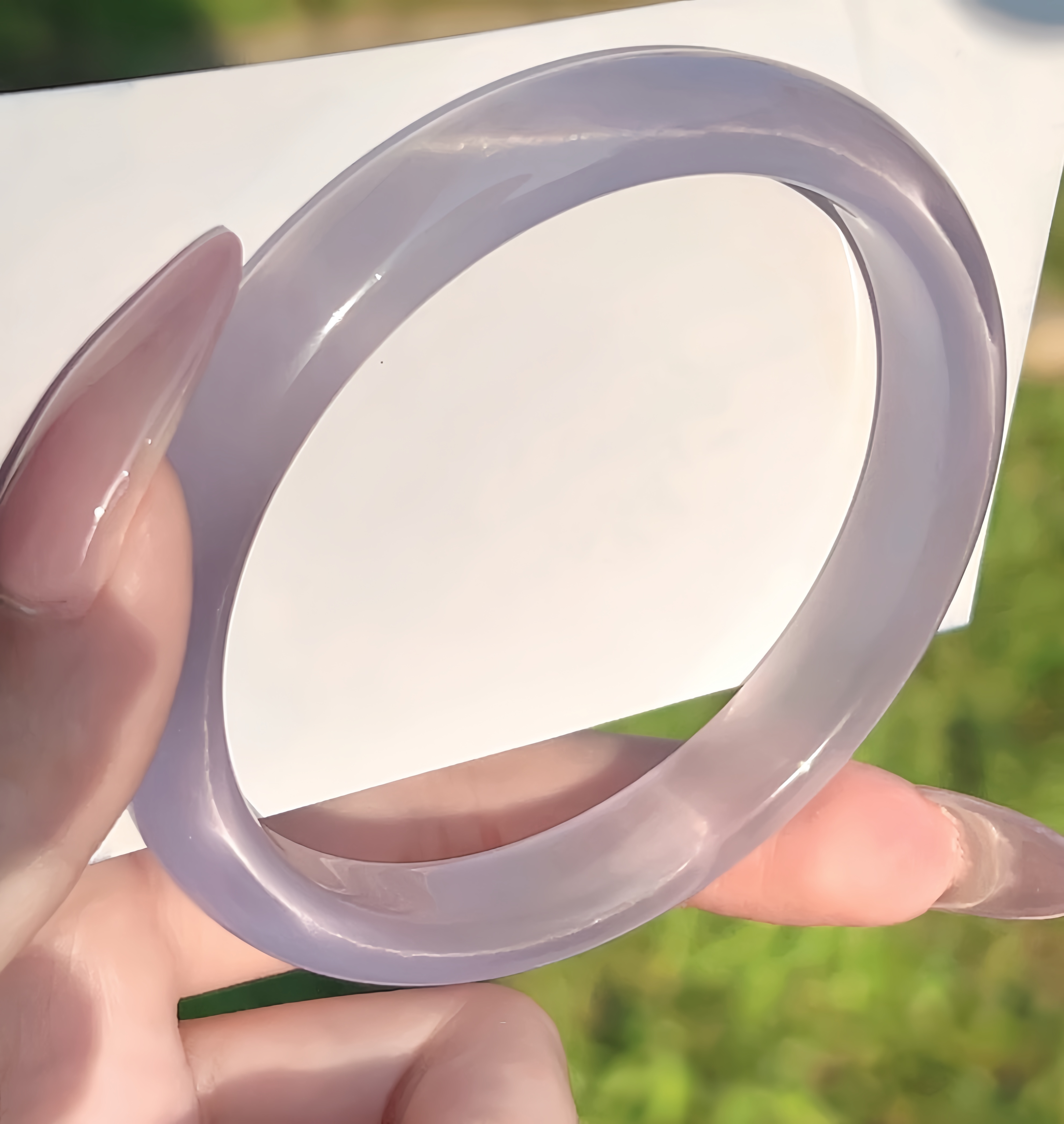 冰冰紫手镯   淡雅华贵冰透款   58圈口