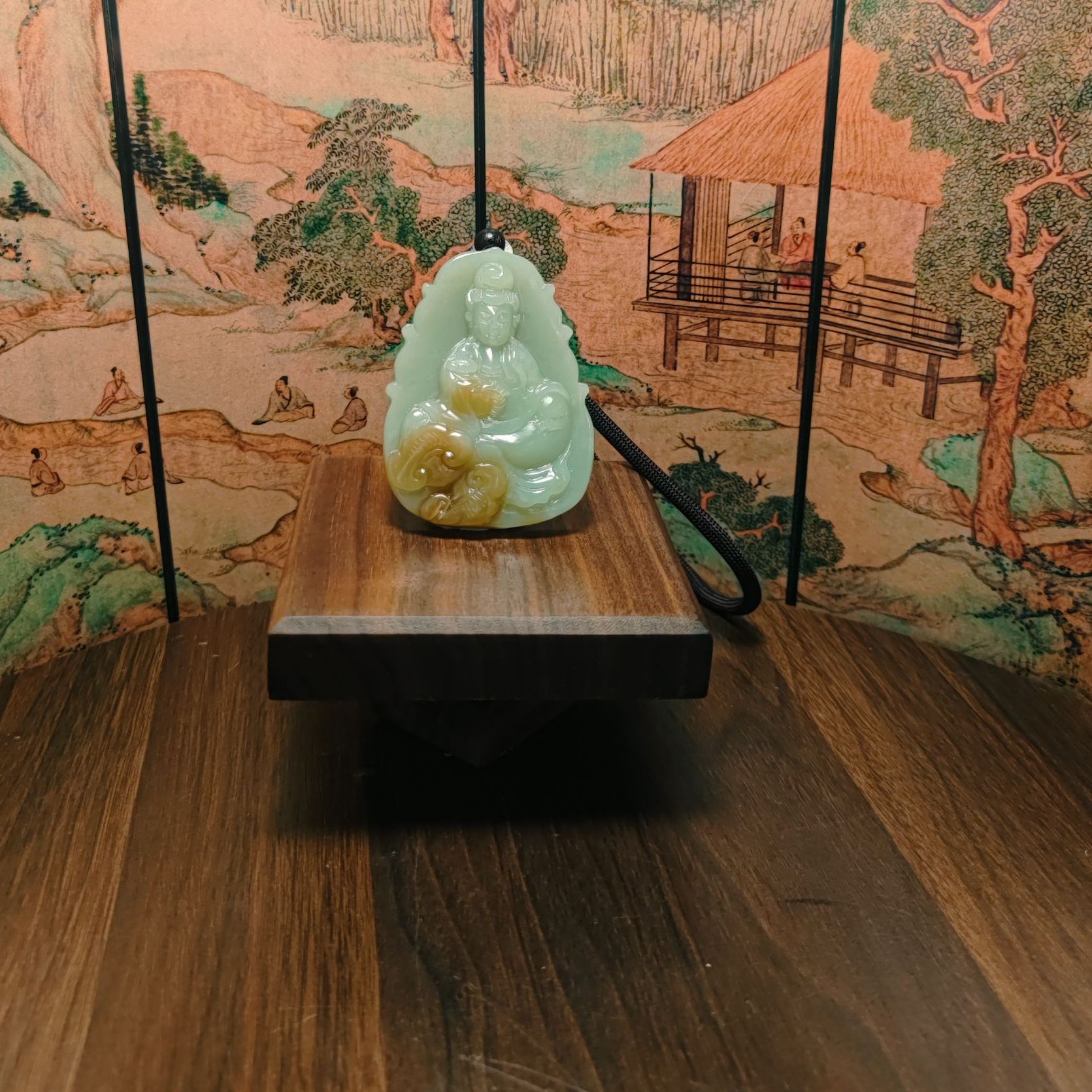  D和田玉观音吊坠1423