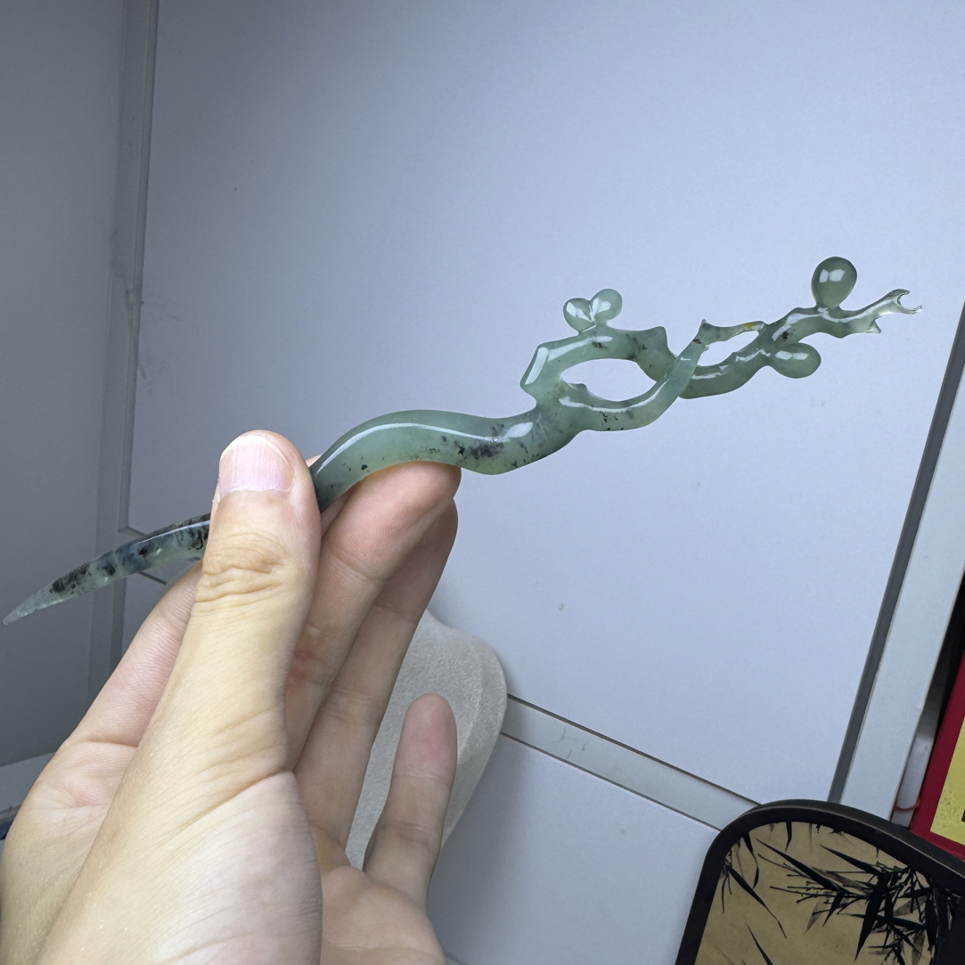 枯木逢春蓝水发簪