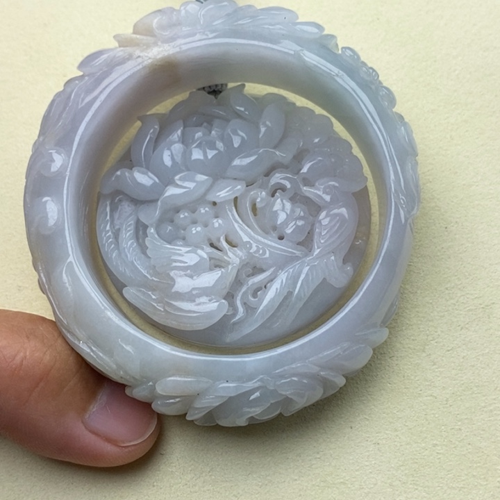 翡翠未镶嵌手镯55.8圈套镯