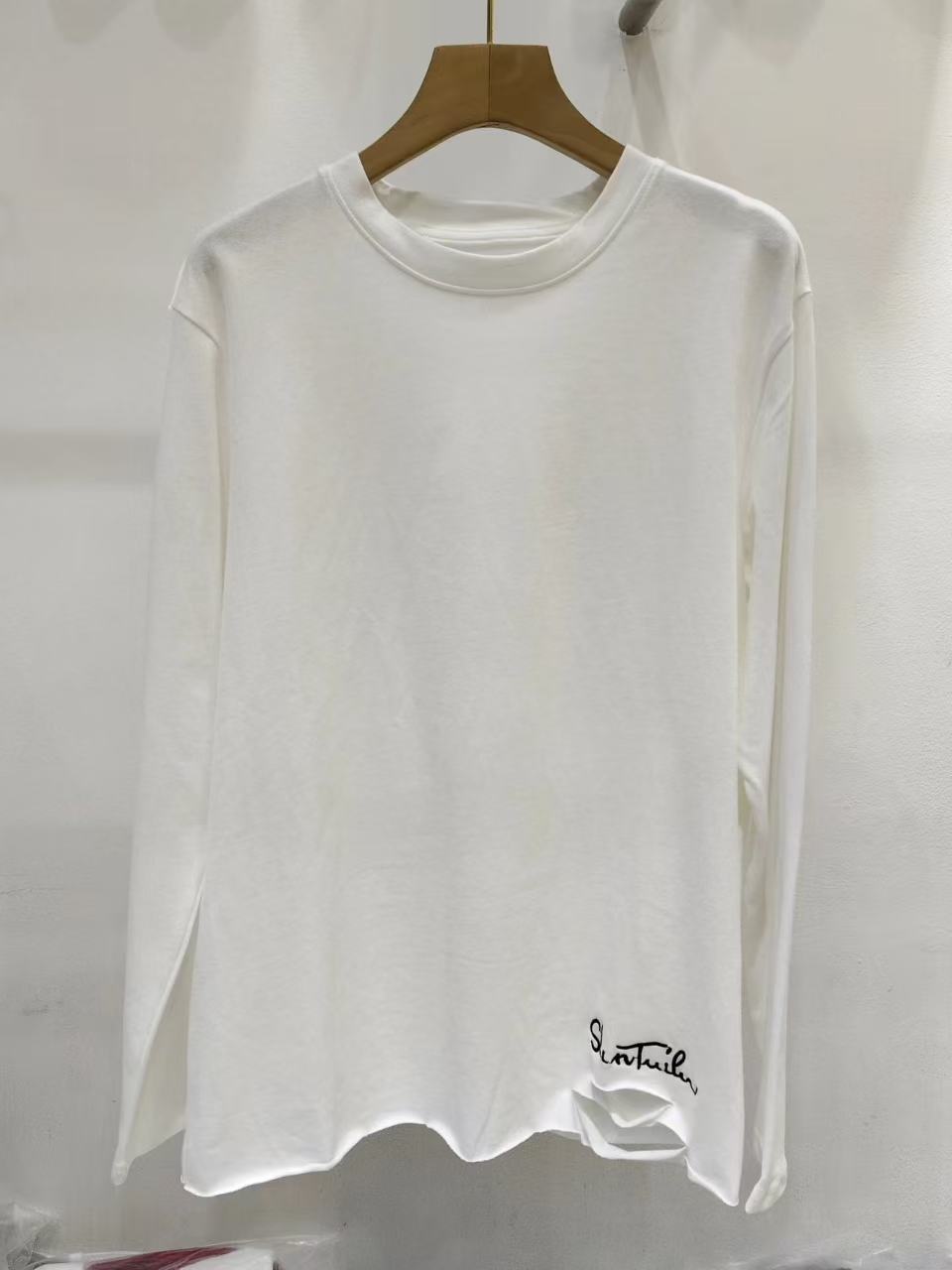 35舒适百搭心形匹马棉亲肤长袖T恤