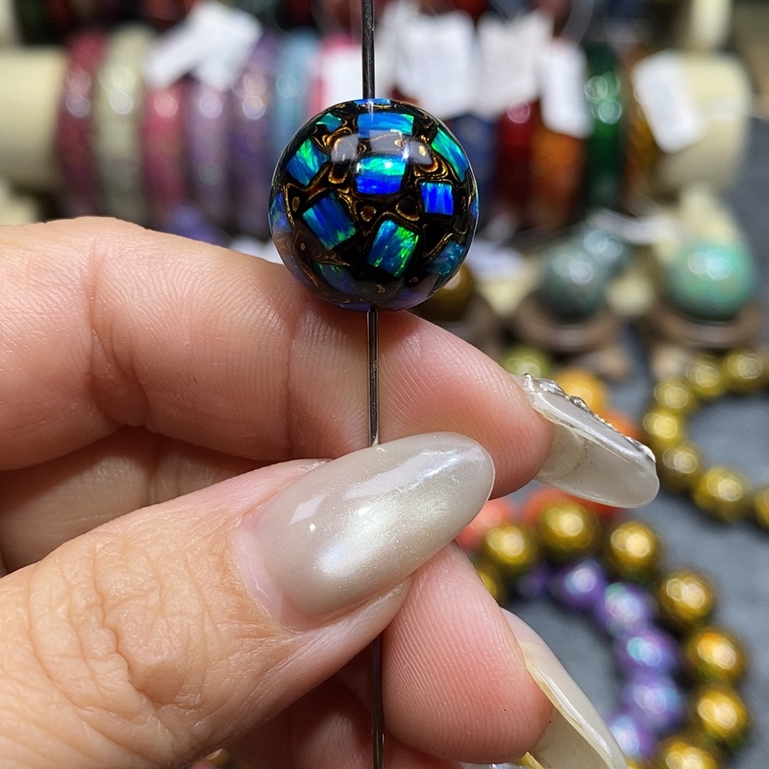 漆宸阁大漆珠1.5黑金