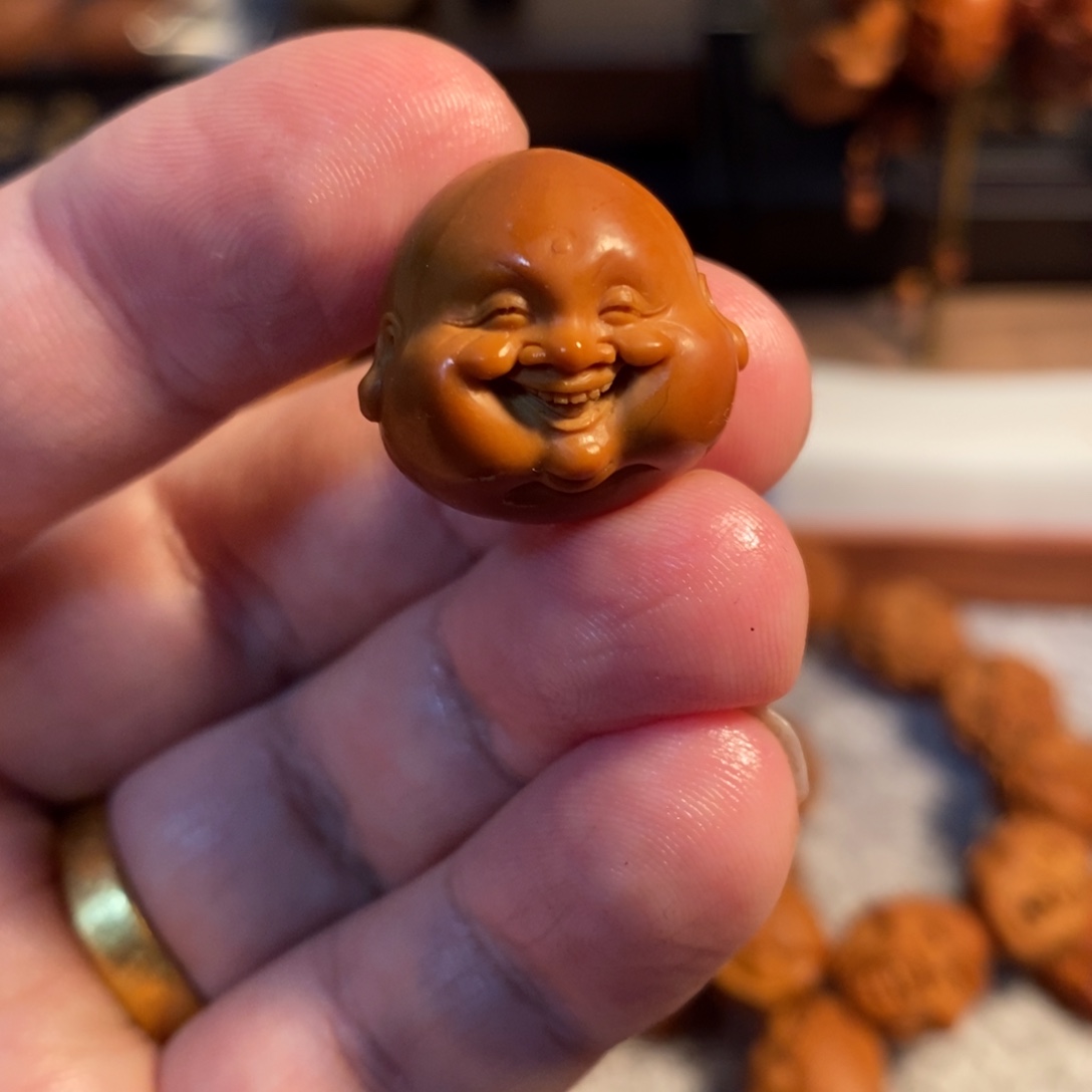 吊坠橄榄核2.15金思成笑佛头单籽