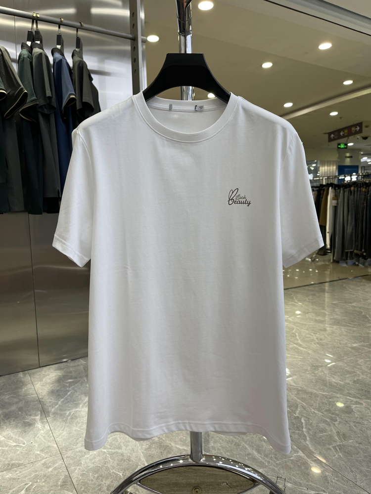 （060）夏季新男休闲短袖T恤时尚百搭舒适圆领半袖一线品牌剪标