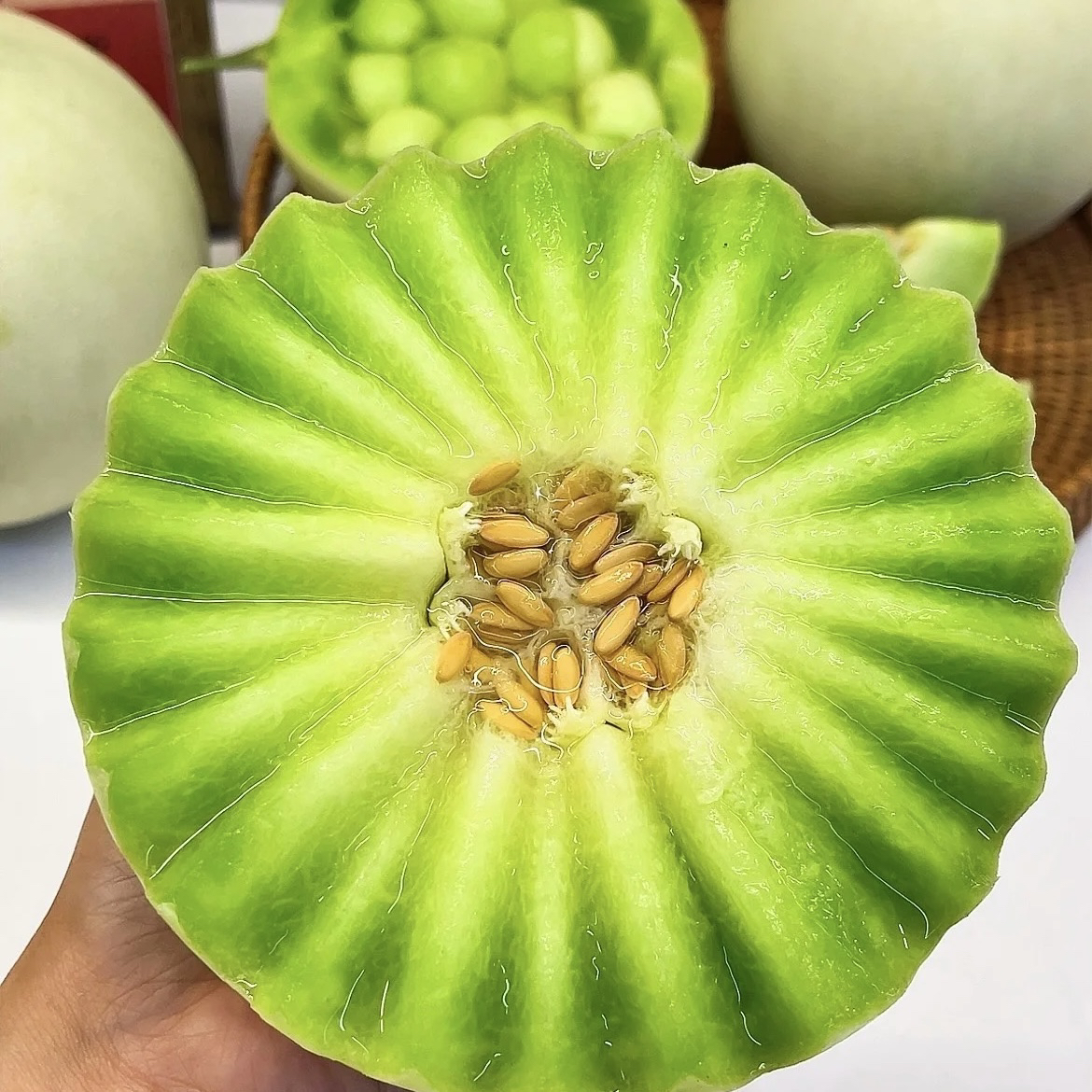 玉菇甜瓜冰淇淋蜜瓜新鲜应季水果软糯香甜9.9元一个