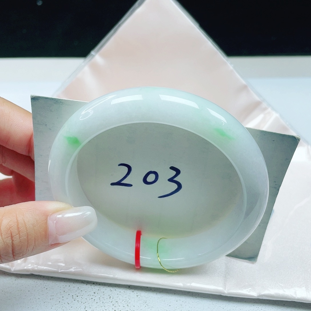 翡翠未镶嵌手镯 正圈59+