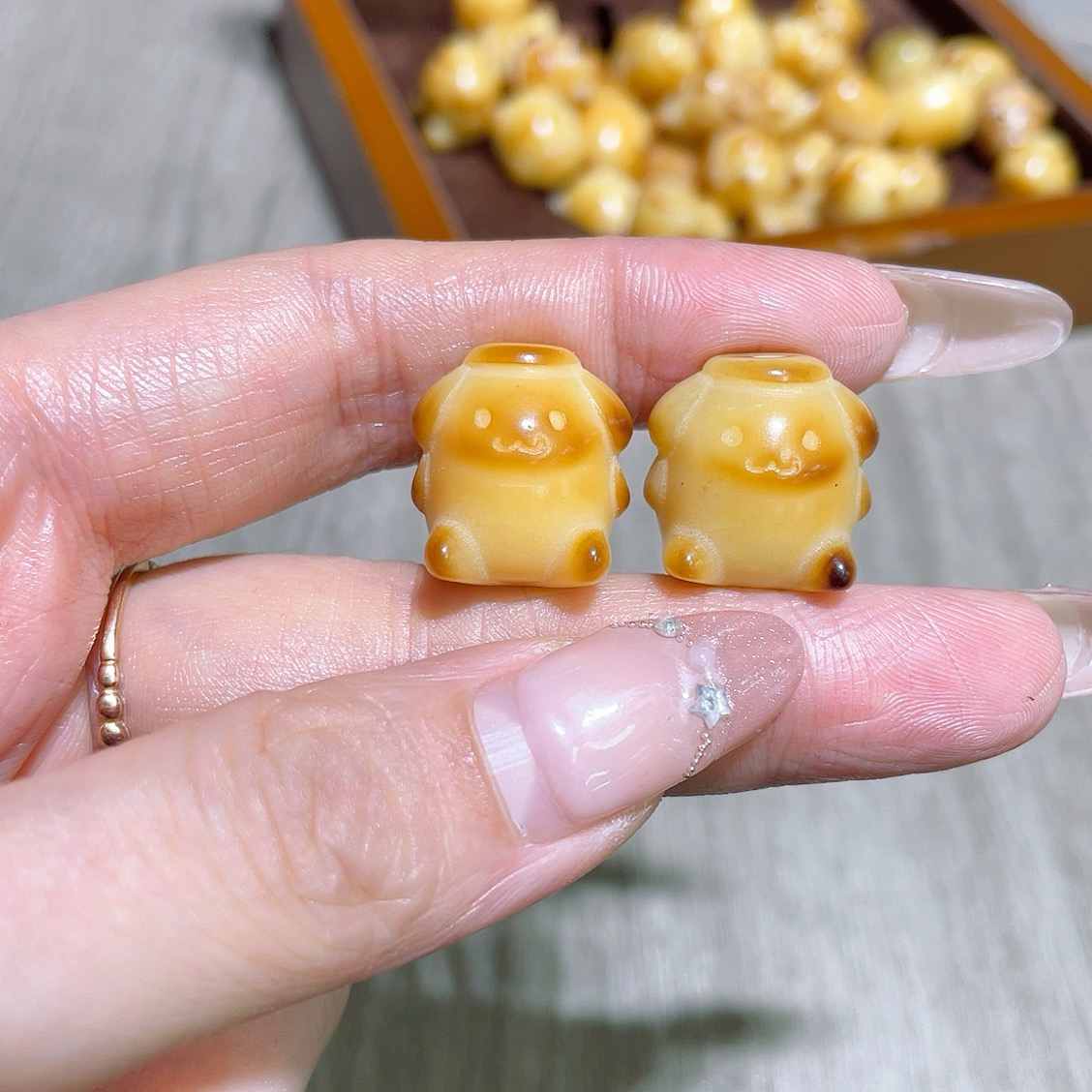 非金属树脂手链 菩提根炭烧小熊布丁狗文玩配饰可盘玩解压