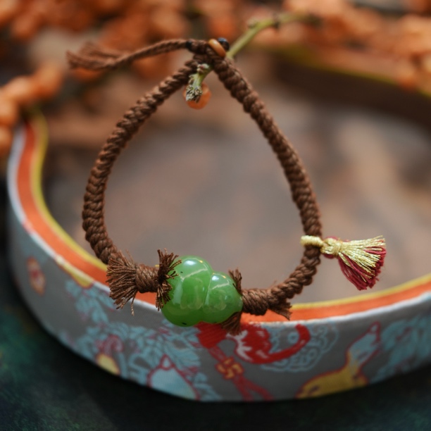 天然和田玉葫芦手绳（多样性发货）