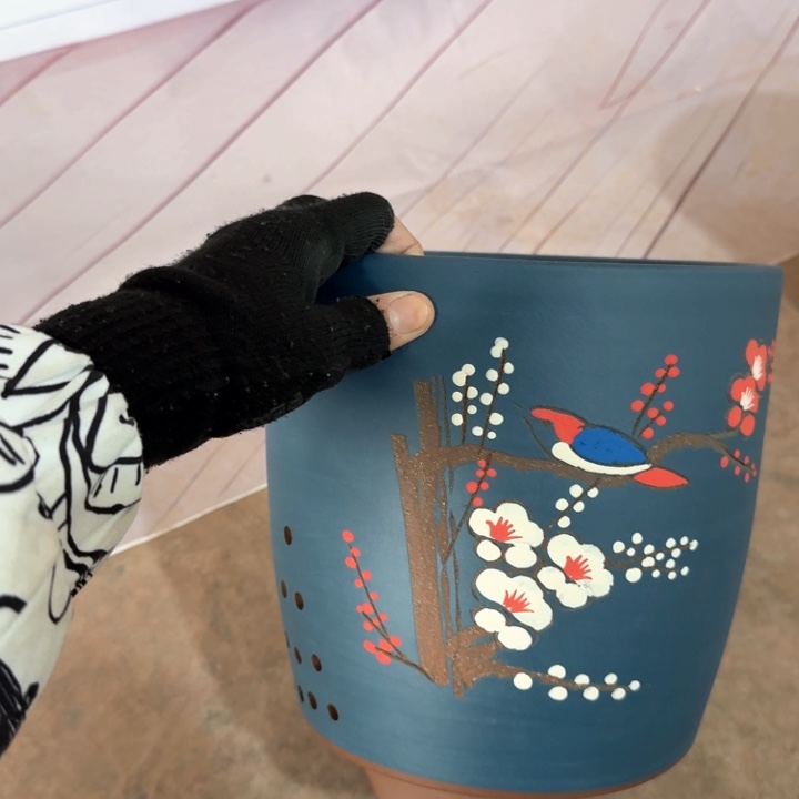 紫砂紫砂花盆口径24/24