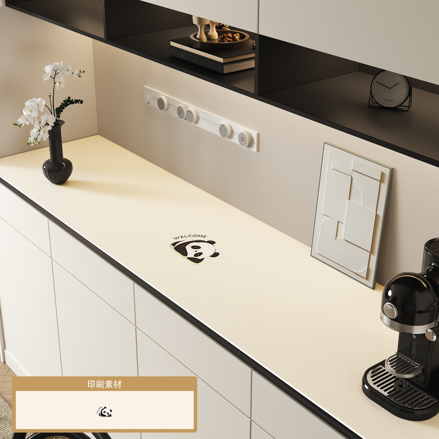 餐边柜桌垫电视柜鞋柜玄关轻奢高级皮革桌布防脏台面保护垫子盖布