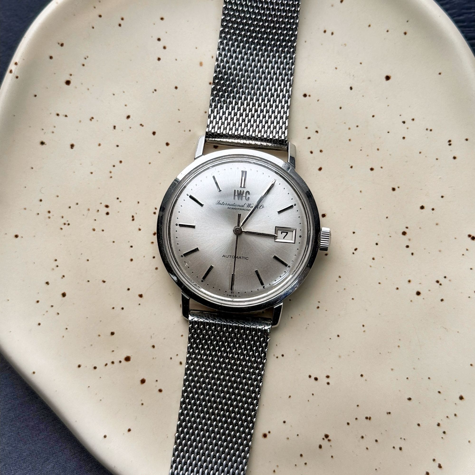 95新 IWC/万国 1970年·冰糖款大饼饼日历窗中古自动机械表ZB2351