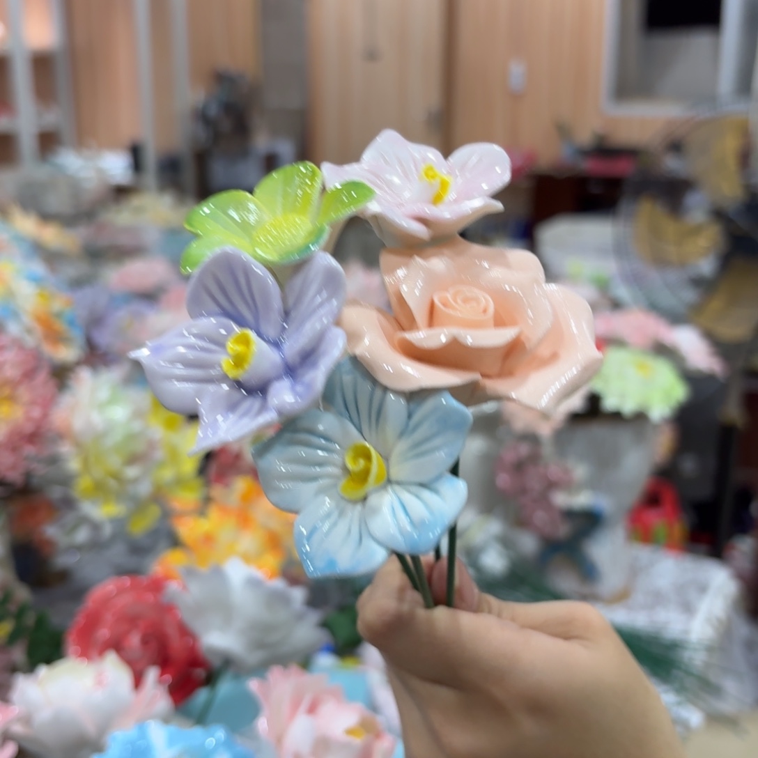 陶瓷花，20元发货，退款拉黑，5朵