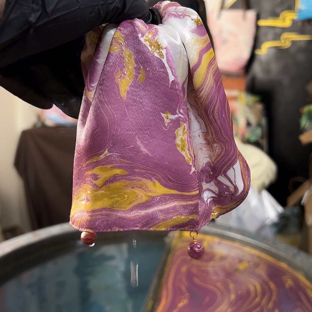 620裙摆抓夹紫金配色