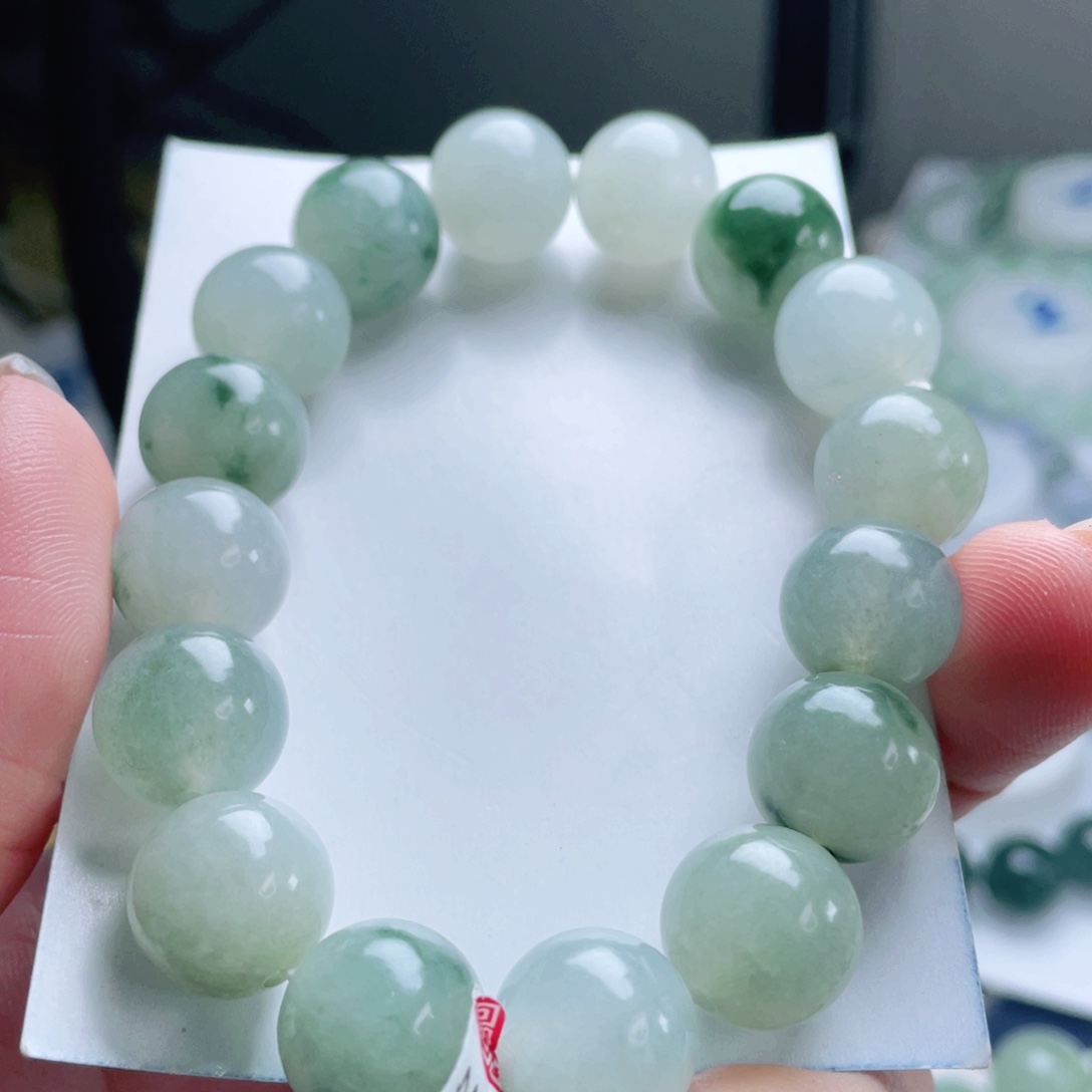 翡翠未镶嵌手链手串12+