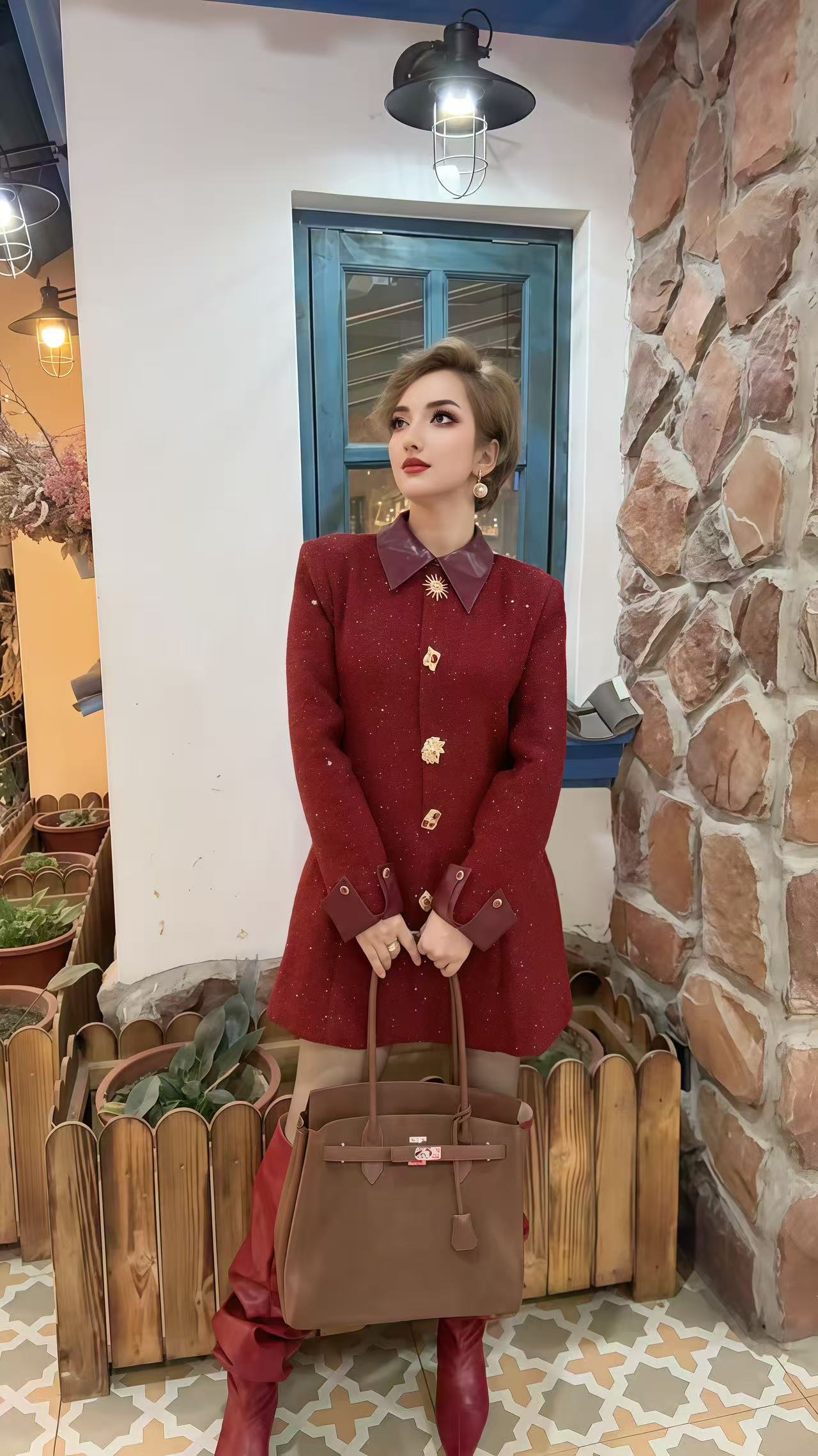 【新疆包邮】新款高端小香风休闲网红连衣裙气质时尚复古设计师