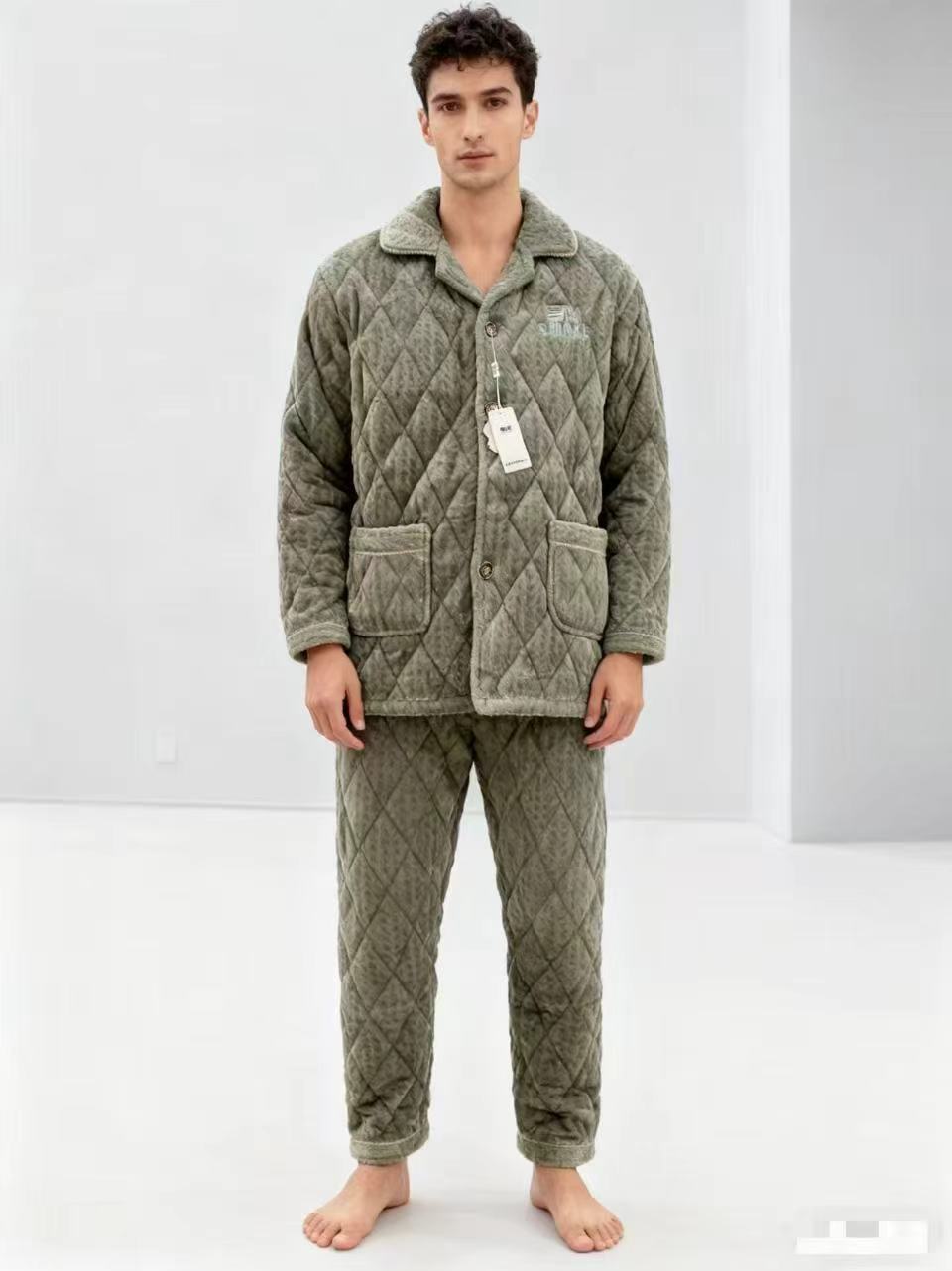 高品质男士加厚睡袄