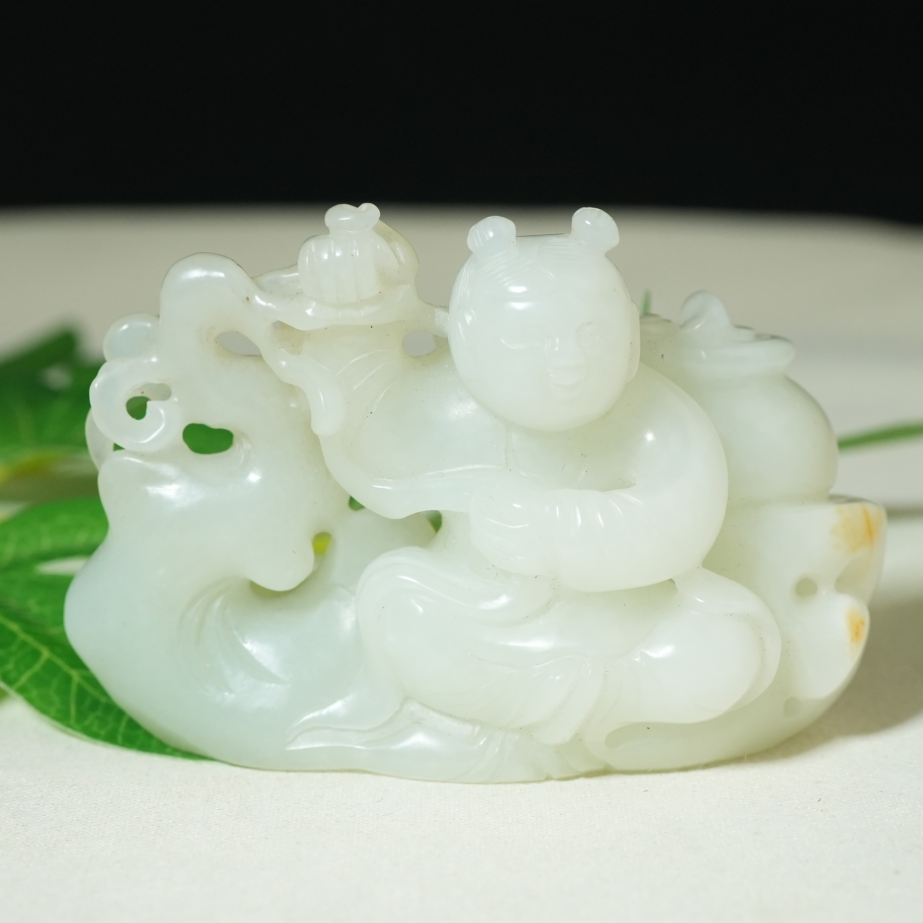 清代和田玉童子摆件【华豫之门】AADB2502092009