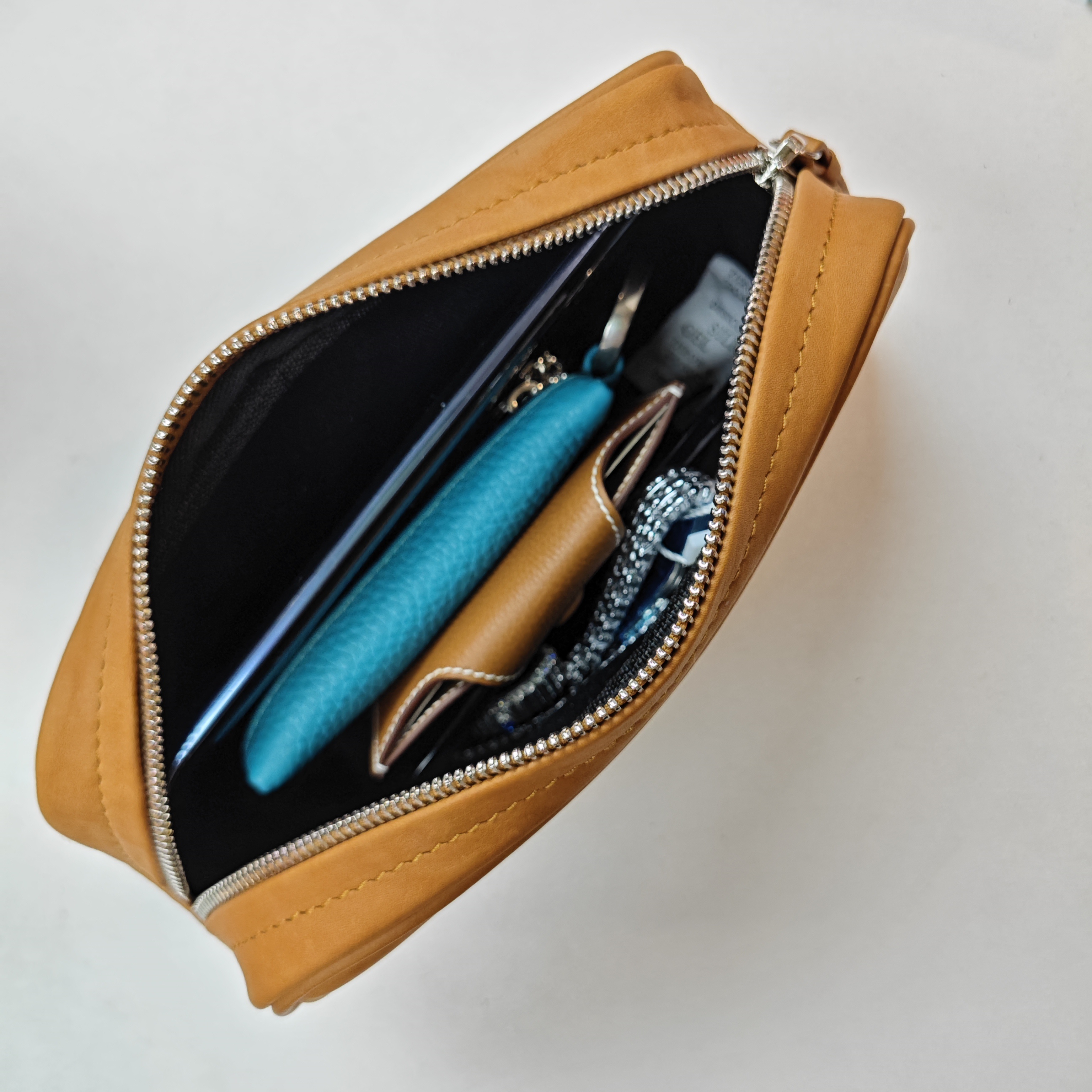 【gaobo】笔袋全牛皮收纳包内胆包一体