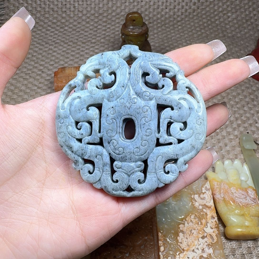 白玉菩提吊坠挂件