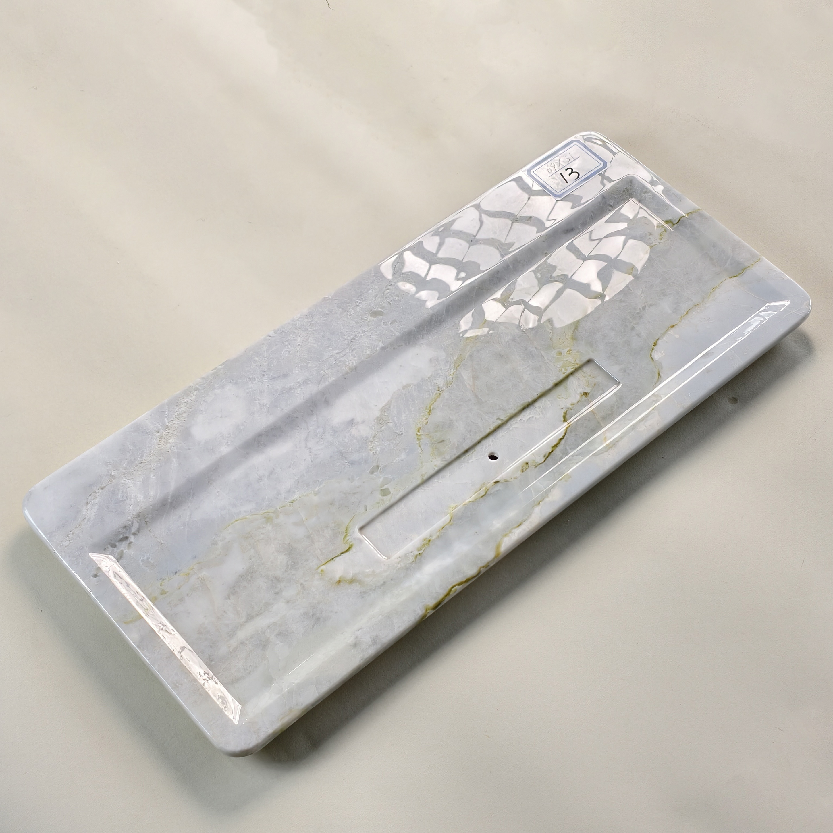 精品【马尔代蓝】69*31湿泡办公家用奢石茶盘保证天然轻奢简约包邮