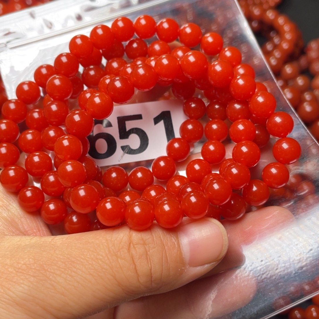 加***加南红玛瑙未镶嵌手链