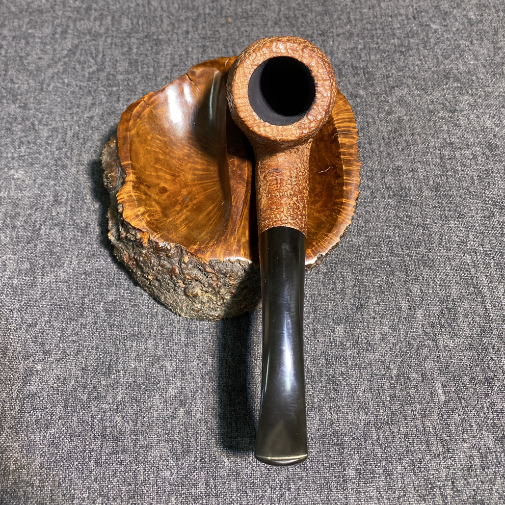 2喷砂工艺石楠木全新弯式烟斗3毫（单斗无支架）退货有使用痕迹拒收