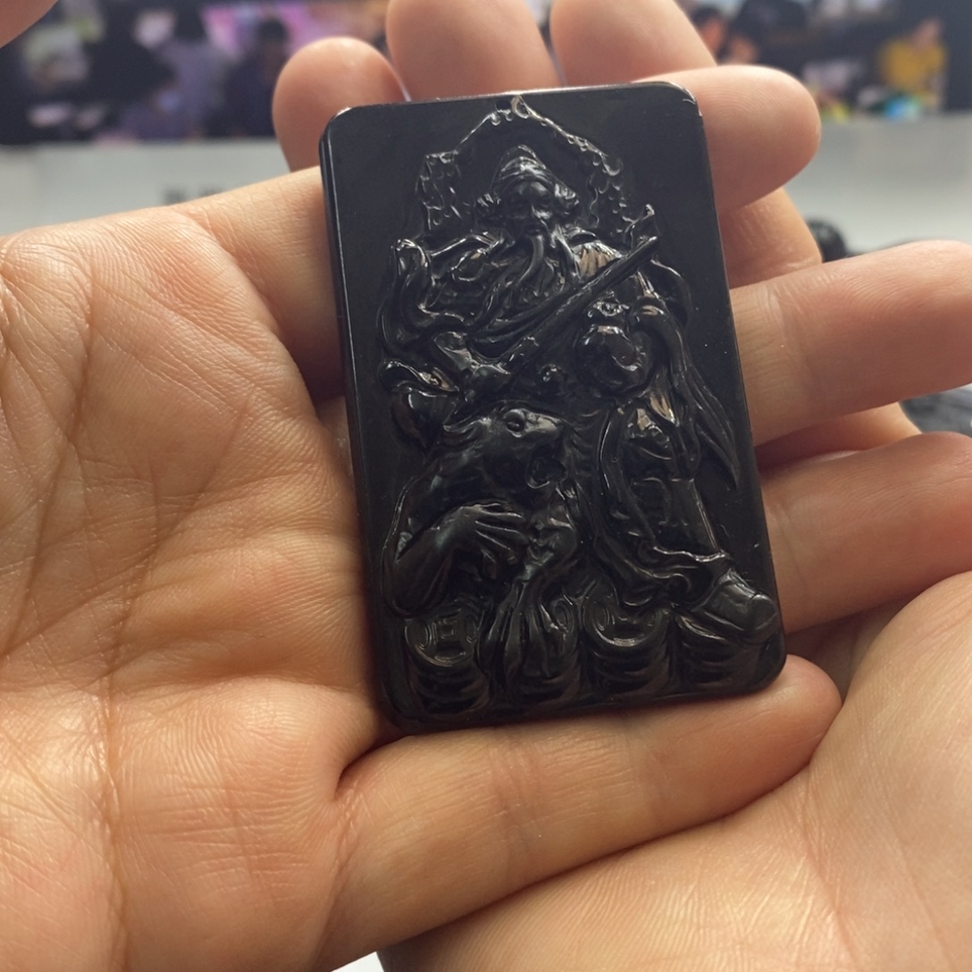 朱***超翡翠未镶嵌吊坠(不含链)关公