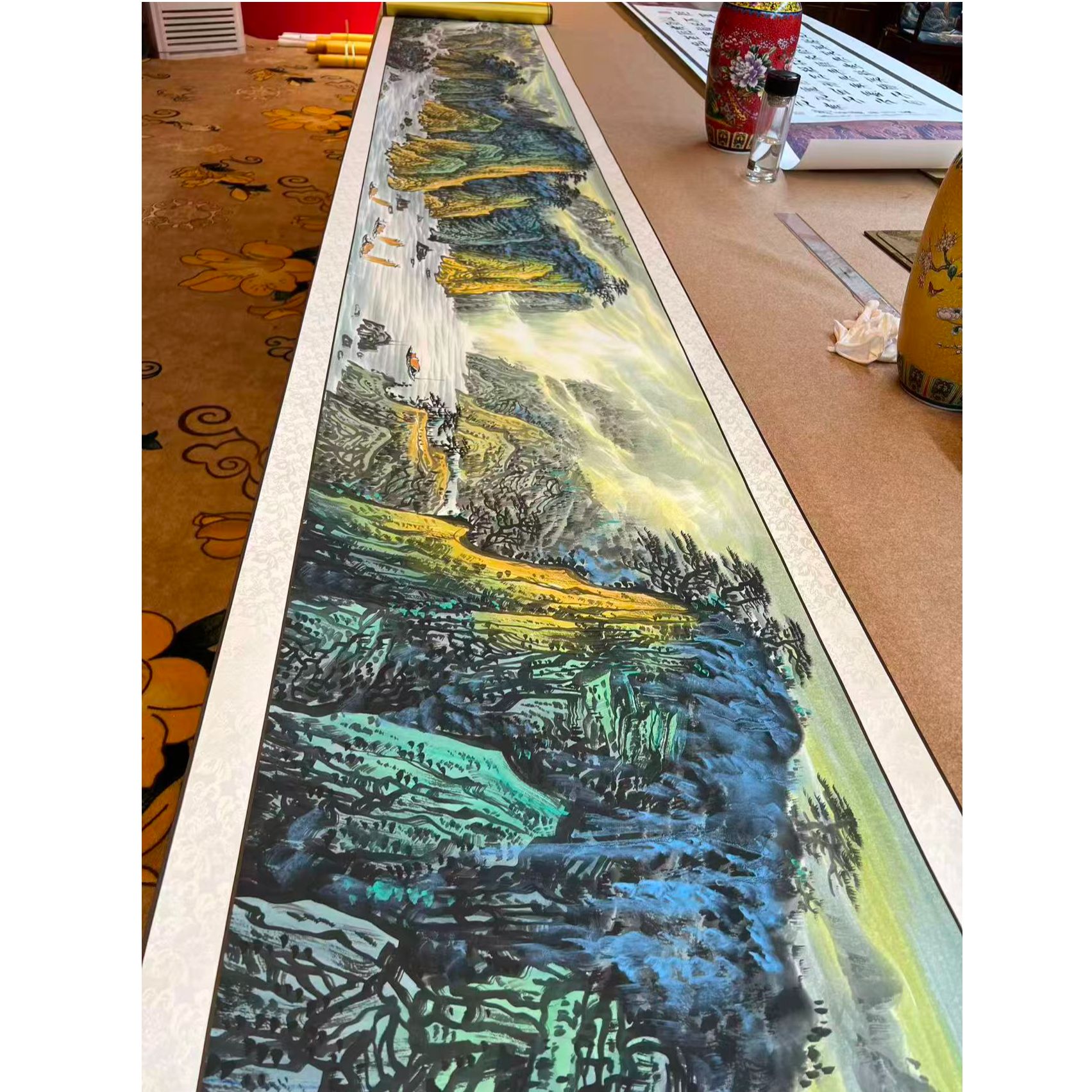 张全育 精品 长卷1000*50 手绘