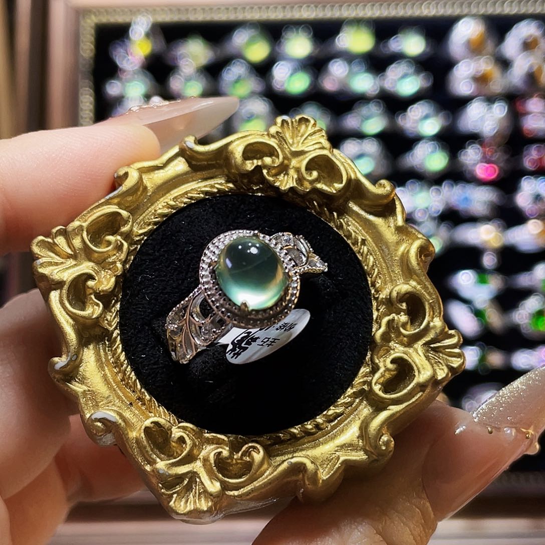 925银葡萄蕾丝银戒指