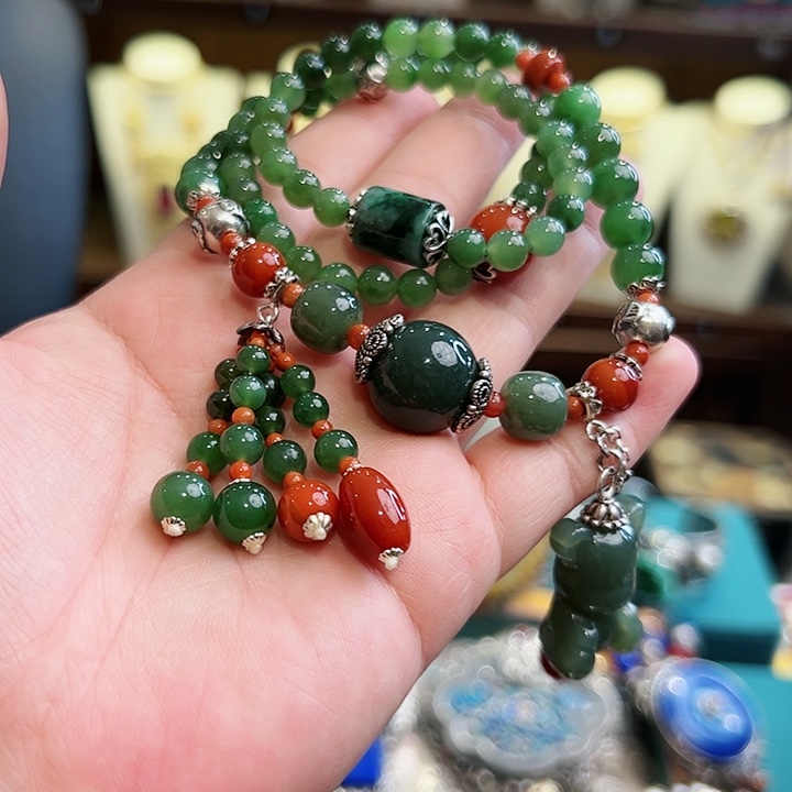 和田玉手链未镶嵌古风