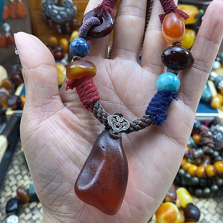 未镶嵌项链蜜蜡项链