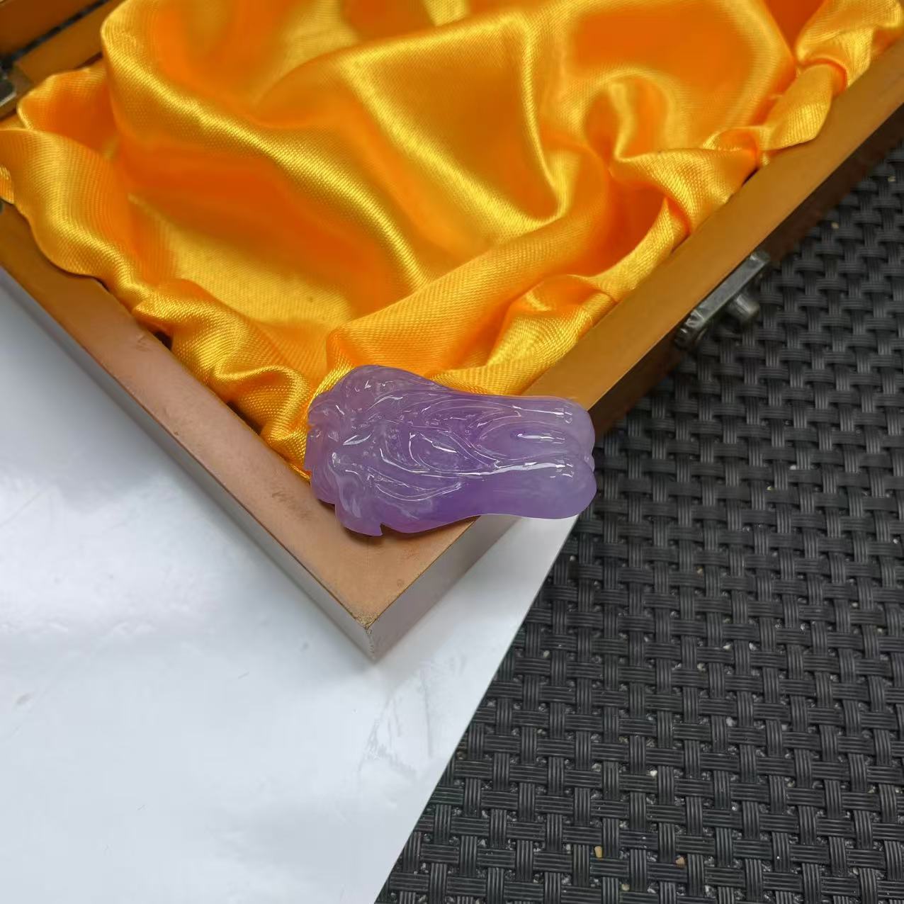 透紫小白菜吊坠-1WQ1073