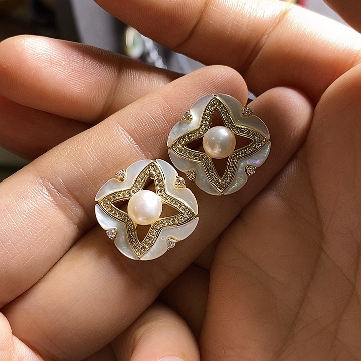 未镶嵌耳饰淡水珍珠