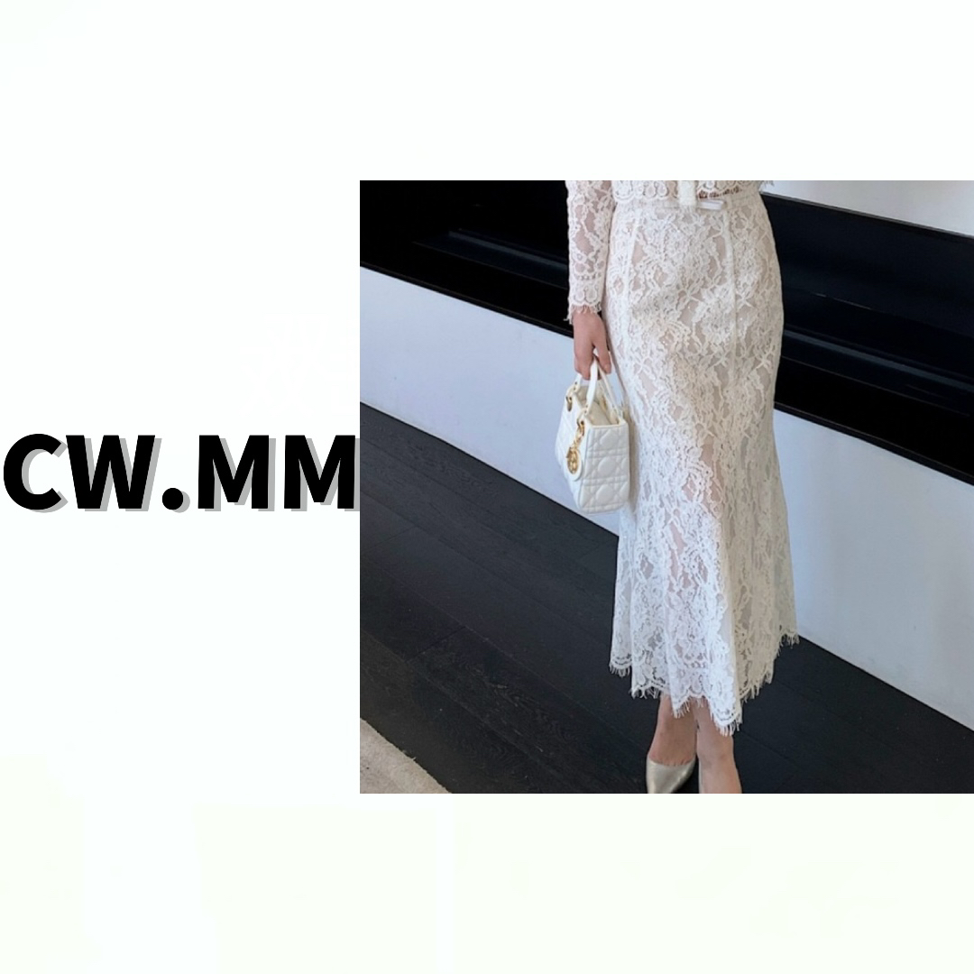 CW.MM 重工刺绣显瘦气质鱼尾半裙