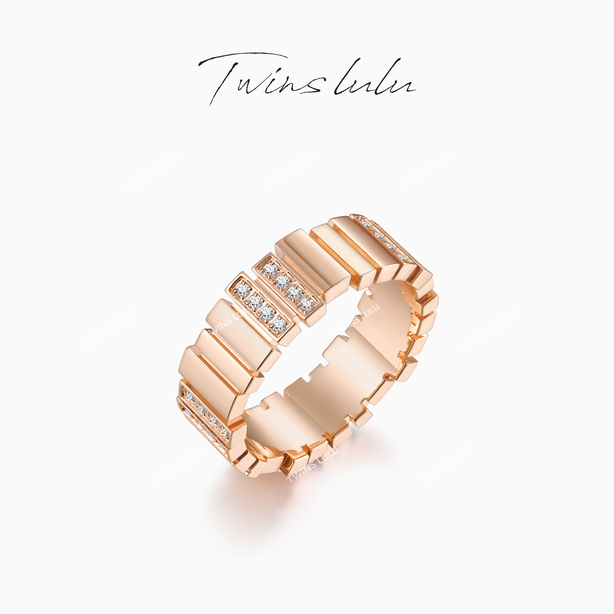 TWINS LULU 轻奢时尚简约百搭精致几何型戒指TSS7754