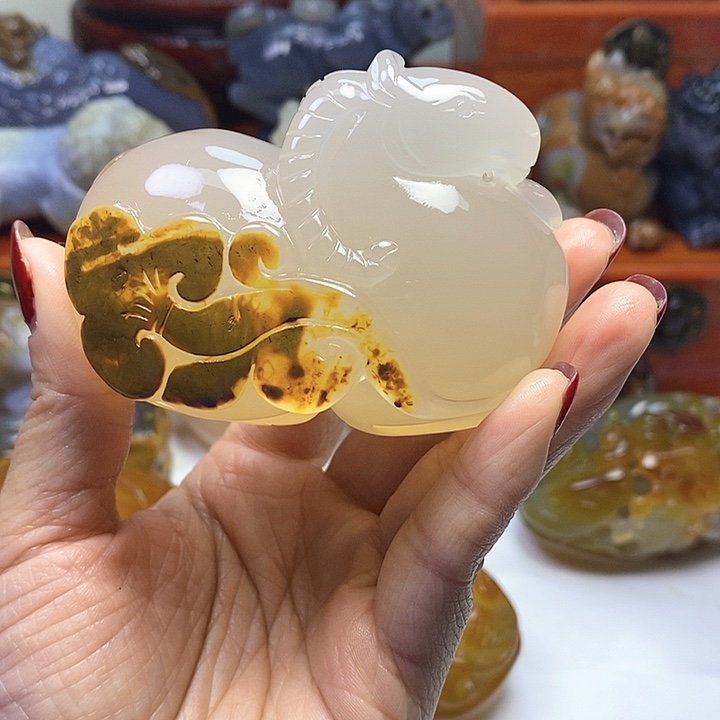玛瑙/玉髓手把未镶嵌石*