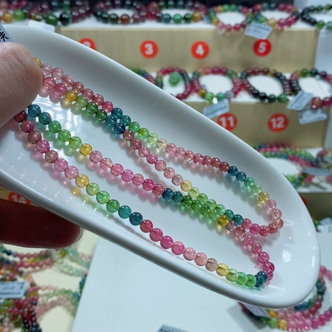 碧玺手链未镶嵌开****l碧玺