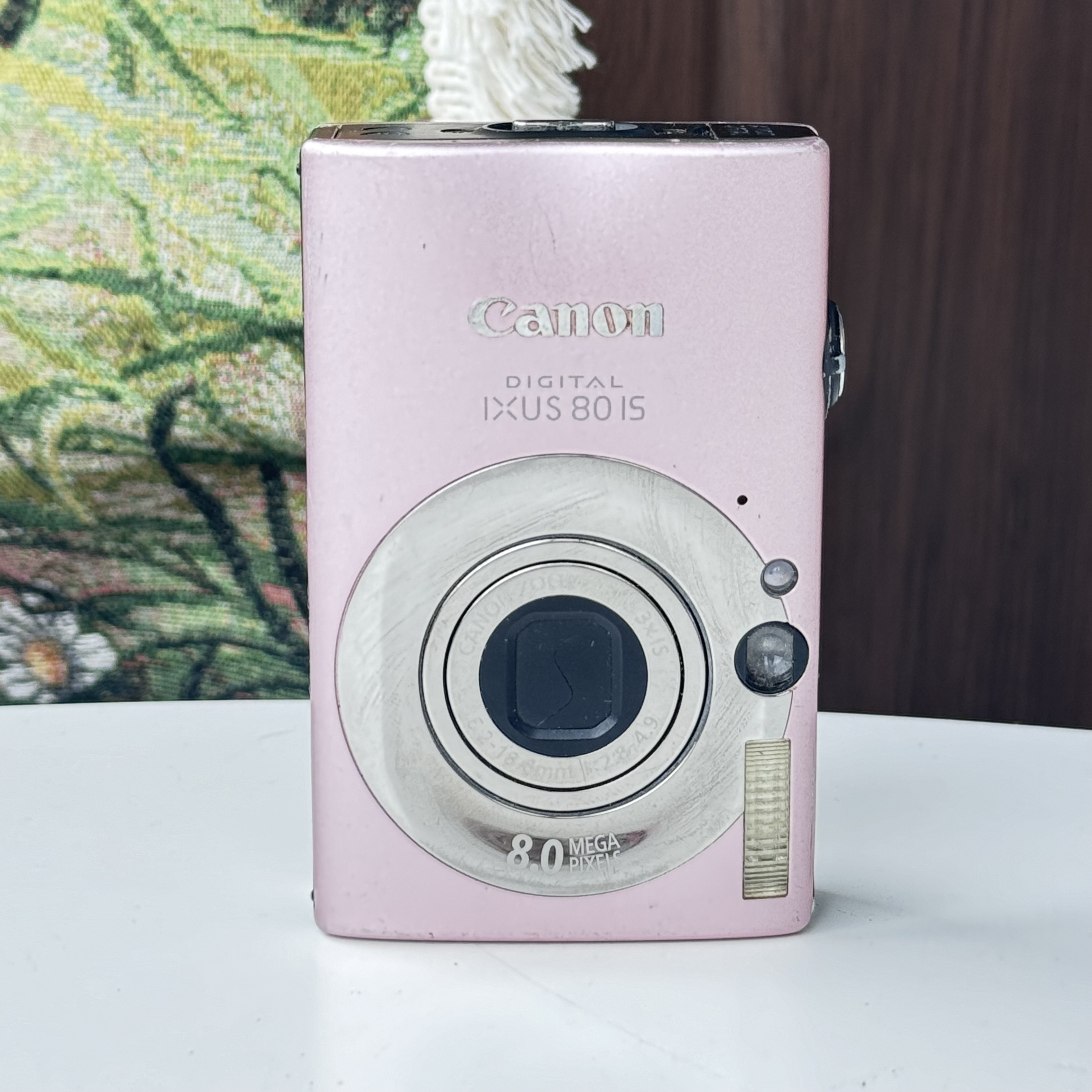 9新 Canon/佳能 ixus80粉色800w像素3x光学变焦ccd数码相机