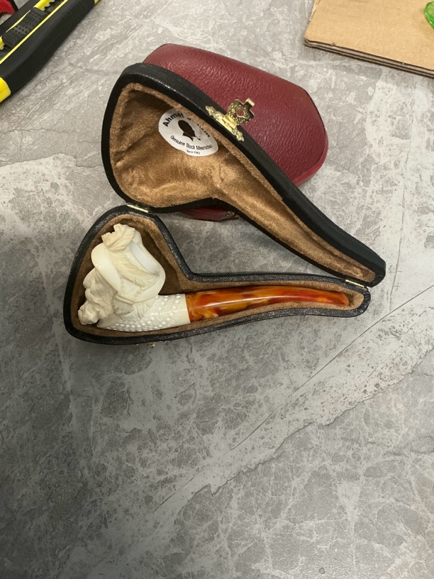 AG师傅土耳其海泡石苏丹王像小号烟斗