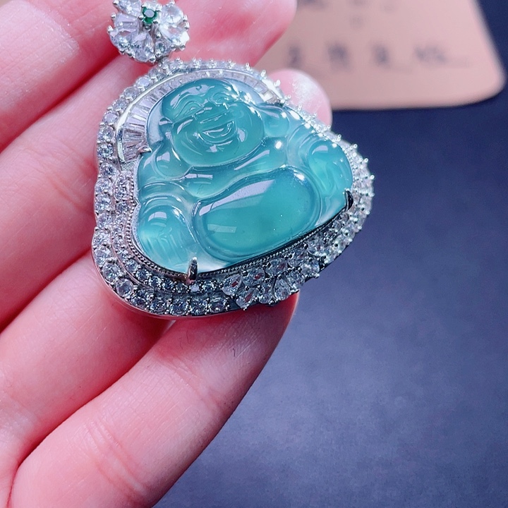 翡翠吊坠(不含链)银S925镶嵌