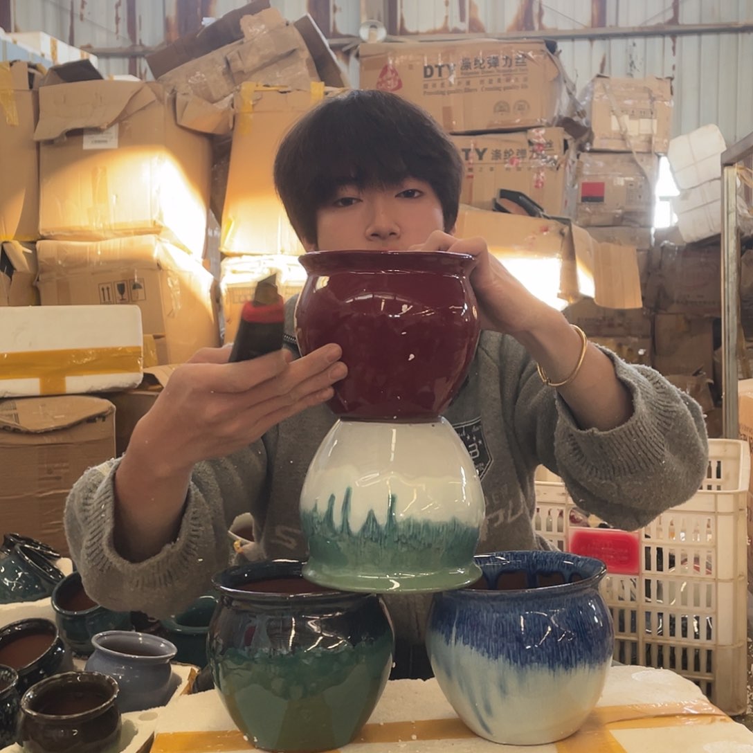 红陶宜兴紫砂花盆