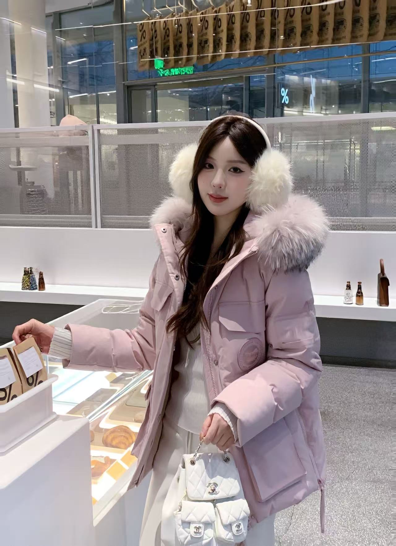 【林娜】25年新款升级冰岛鹅加厚白鸭绒貉子毛加厚派克服