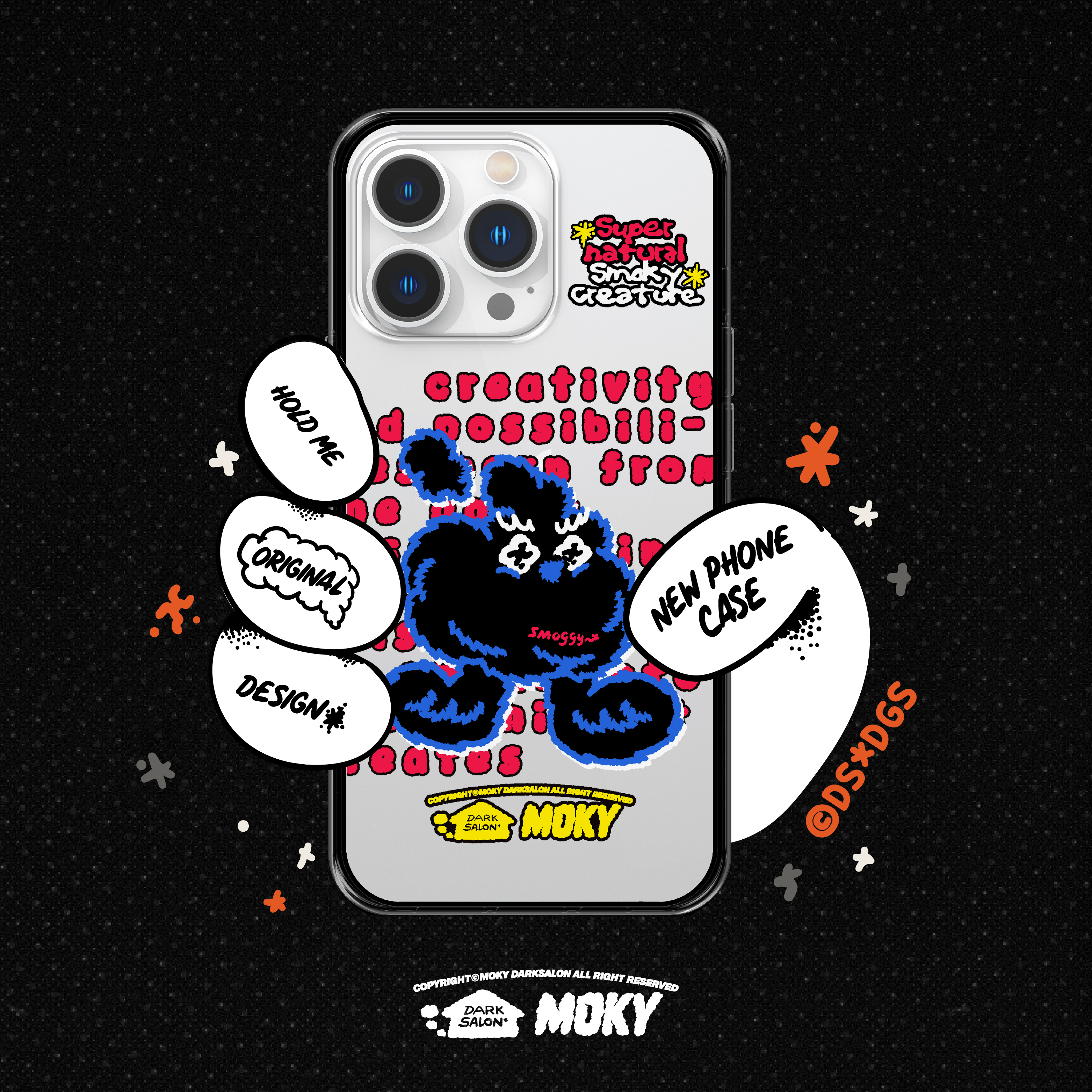 DARK SALON主理人合作-磁吸-手绘MOKY-适用iPhone14-17手机壳