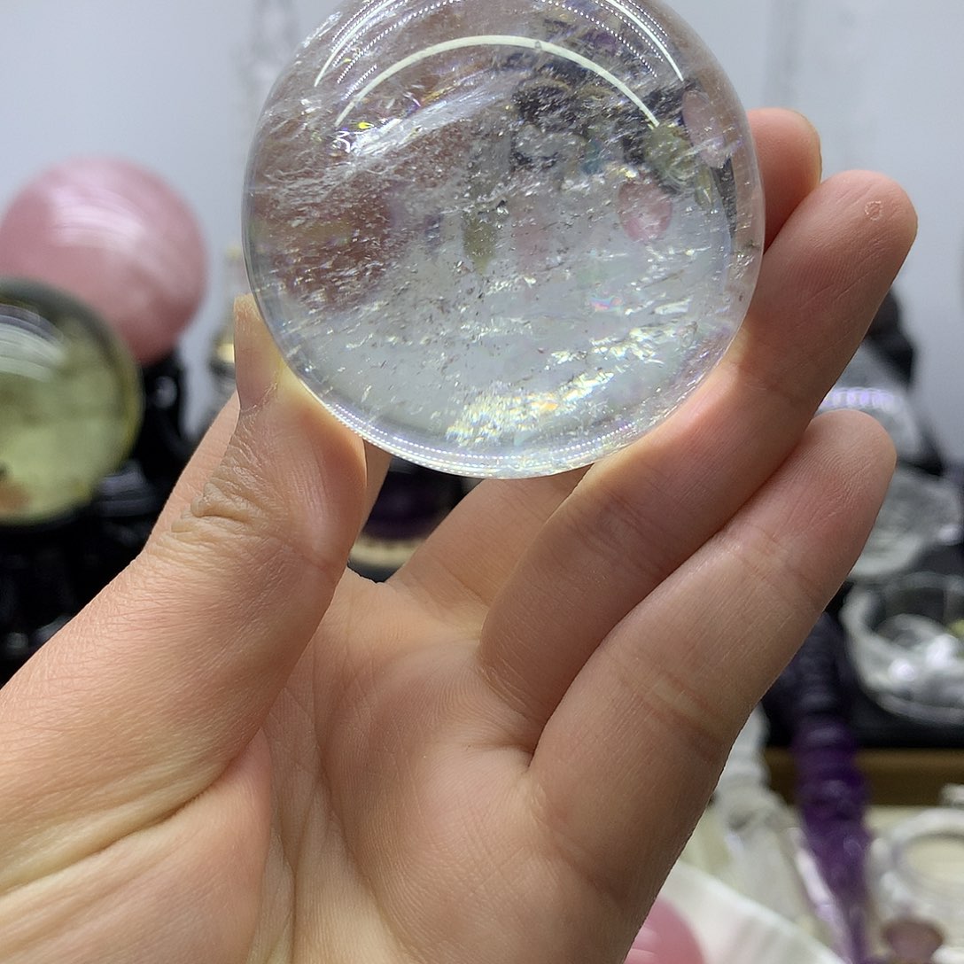 水晶球未镶嵌水晶5.05cm白水晶球