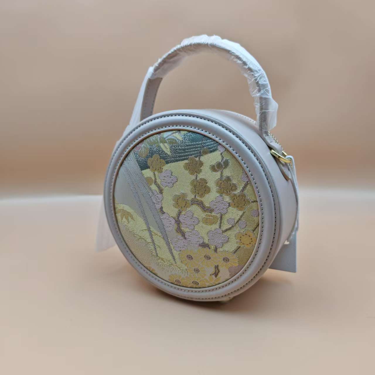 锦美人2号店专属-小圆饼-手掌纹斜挎包非遗唐锦定制百搭休闲轻奢