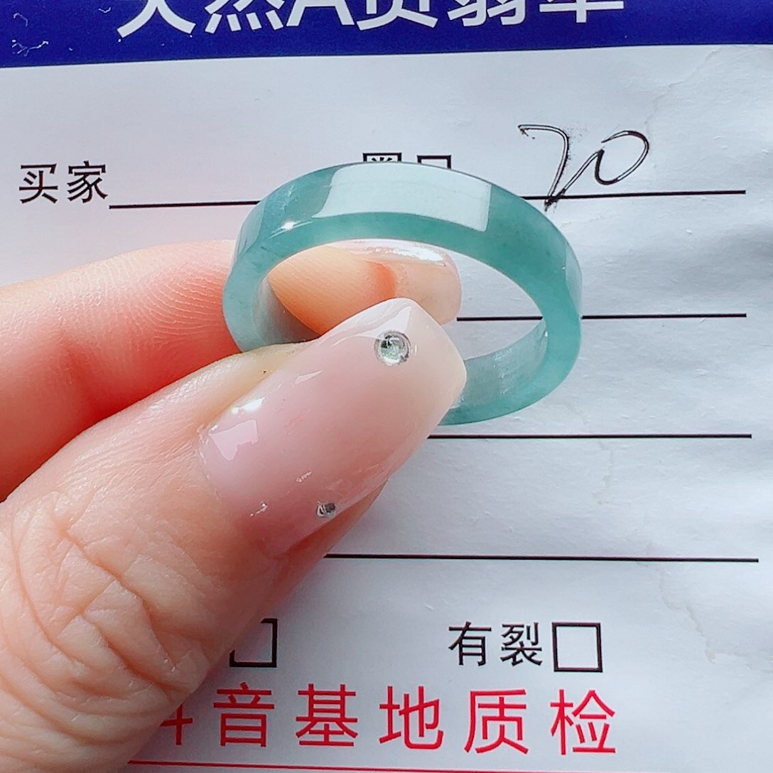 未镶嵌戒指翡翠永**心戒圈