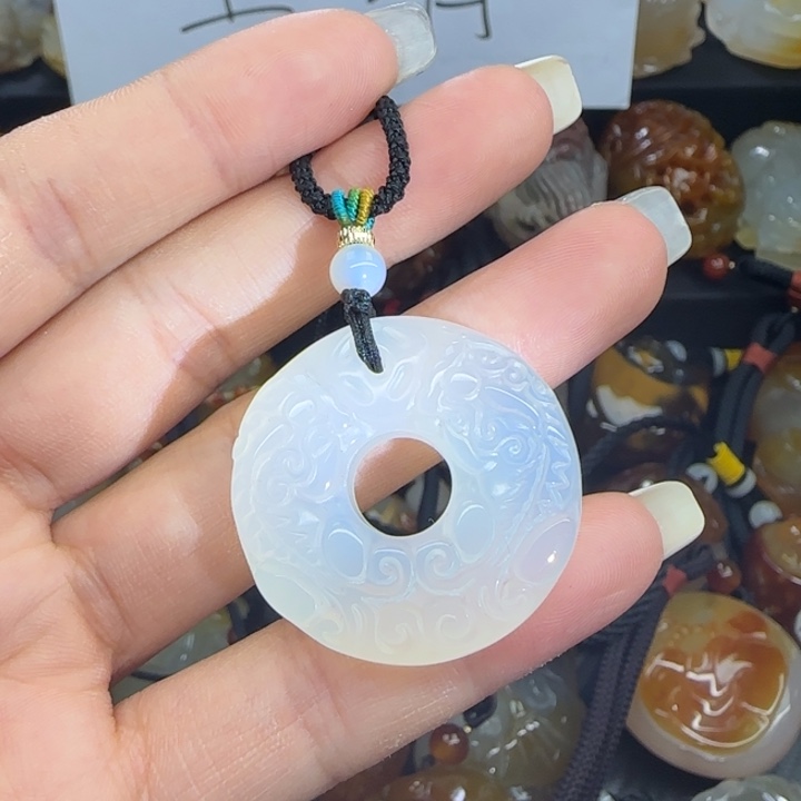 玛瑙/玉髓合金吊坠