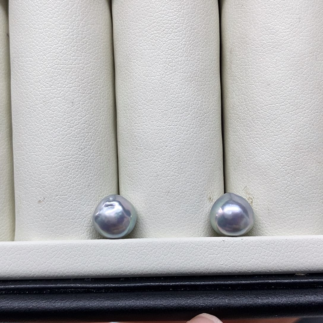 未镶嵌海水珍珠真多麻炫彩无调染巴洛克对珠